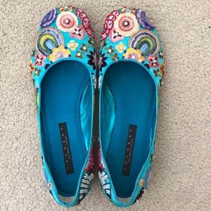 Rainbow Sequin Flats